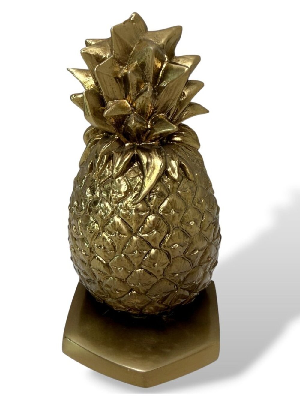 Vintage PM Craftsman Pineapple Bookend Gold Tone Victor Library Decor